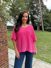 Lipstick Reverse Seam Lightweight Knit Jo