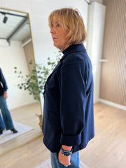 Navy Diamante Blazer Jude