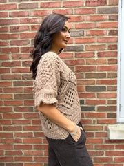Mocha Cosy Diamond Knit Sofia
