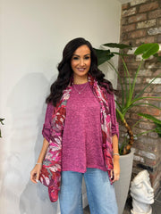 Grape Marl Two Piece Scarf Knit Danni