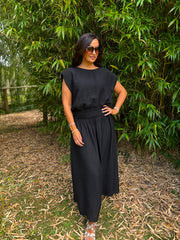 Black Top & Skirt Set Daniella