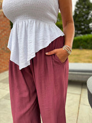 Wine Tina Trousers