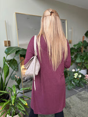 Wine Soft Touch Tunic Dress Alma