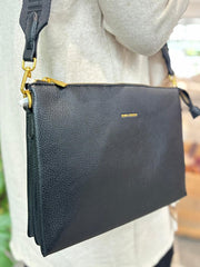 Black Multi Compartment Crossbody Bag