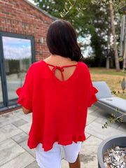 Red Bubble Cotton Top Kimberly