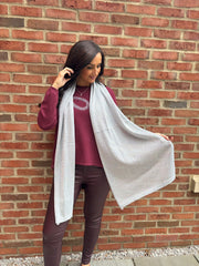 Silver Shimmer Knit Scarf