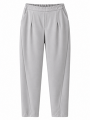 Grey Barrel Leg Trousers