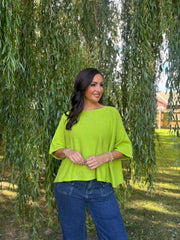 Lime Reverse Seam Round Neck Diana