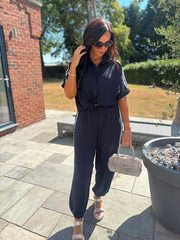 Navy Two Stripe Co-Ord Nikki