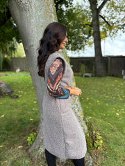 Mocha Brushed Belted Waistcoat Andrea