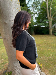 Black Stripe Tie Knit Jayla