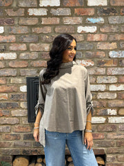 Mocha Broderie Anglaise Top Judith