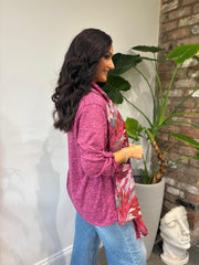 Grape Marl Two Piece Scarf Knit Danni