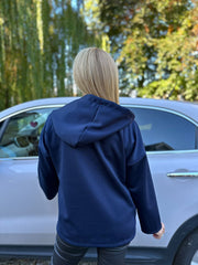 Navy Quilted Jacket Lucia