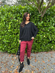 Black Polka Dot Tube Sleeve Knit Katy