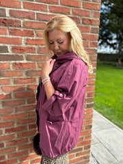 Wine Hooded Jacket Ocean