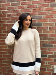 Stone Striped Trim Knit Ophelia