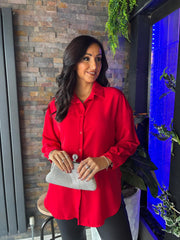 Red Long Sleeve Blouse Melissa