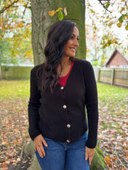 Black Soft Knit Cardi Kesha