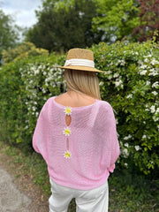 Pink Ruffle Sleeve Knit Alexis