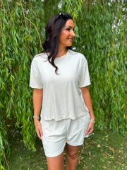 Cream Soft Towelling Set Adriana