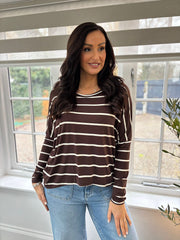 Chocolate Striped Top Annie
