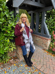 Wine Chenille Zip Hoodie Carrie