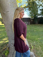 Wine Cosy Edge To Edge Cardi Mabel