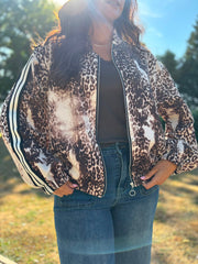 Chocolate Leopard Stripe Jacket Jordan