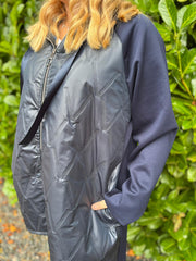 Navy Quilted Jacket Eden
