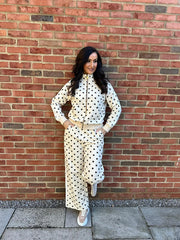 Cream Premium Cotton Polka Dot Set Dakota