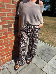 Leopard Seam Front Trousers