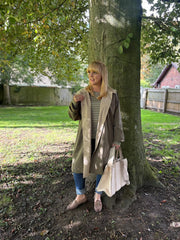 Khaki Longline Trench Coat