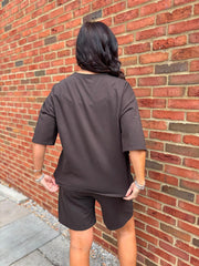 Chocolate Shorts Leisure Set Amber