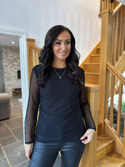 Black Mesh Top Sofia