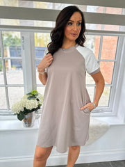 Mocha Two Tone Sports Dress Olympia
