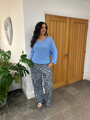 Denim V Neck Knit Jodie