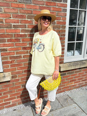 Lemon Floral Bicycle Top Fern