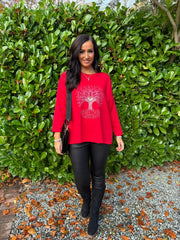 Red Tree of Life Sweatshirt Maddison