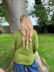 Olive Stud Pocket Top Serena