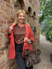 Chocolate Tartan Super Soft Round Neck