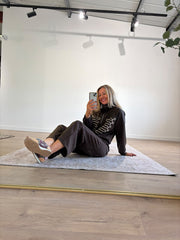 Chocolate Embroidered Pattern Tracksuit Kalina