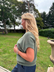Khaki Ribbed Detail Knit Petra