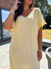 Lemon Fine Knit Dress Orla