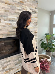 Black Block Stripe Jumper Bethany