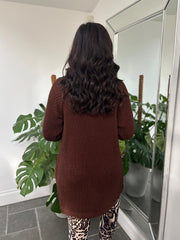 Chocolate Cosy Knit Dress Giana
