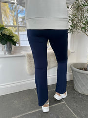 Navy Kick Flare Gym Leggings
