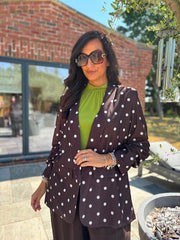 Chocolate Polka Dot Take You Anywhere Jacket