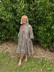 Leopard Print Tiered Dress Maya
