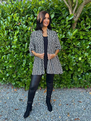 Antique Cream Greek Key Layered Isla Jacket